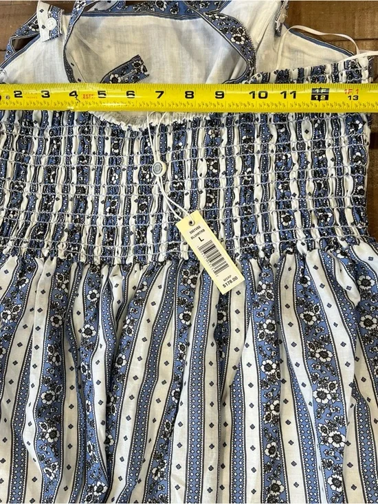 Max Studio Spaghetti strap Floral Maxi Dress Women’s Large Blue Cottagecore New - Picture 12 of 12